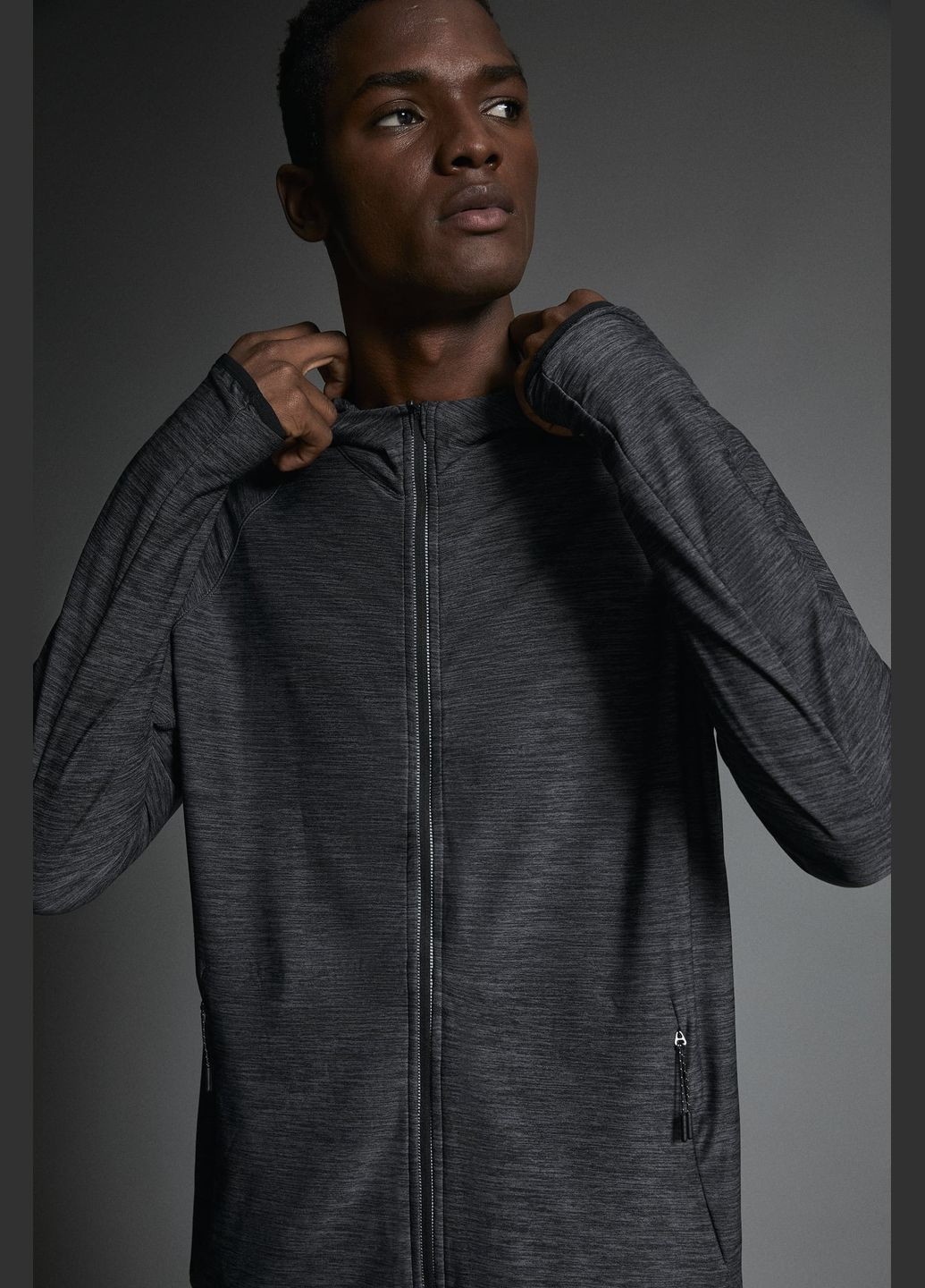 Мужская куртка из высокотехнологичной ткани антрацитово-серая (размер М) Zara (292734792)