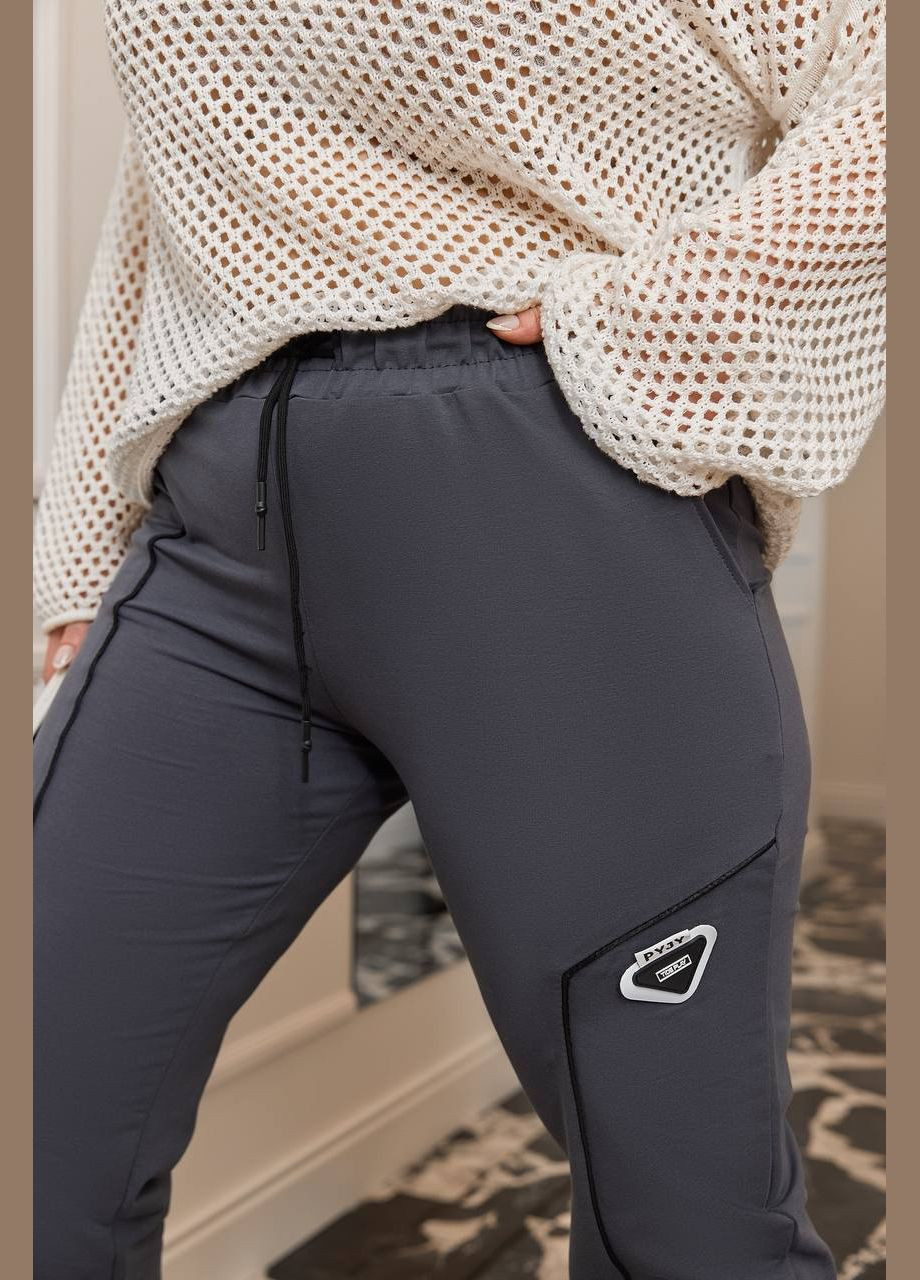 Жіночі штани джогери колір графіт р.46/48 450167 New Trend (282926472)