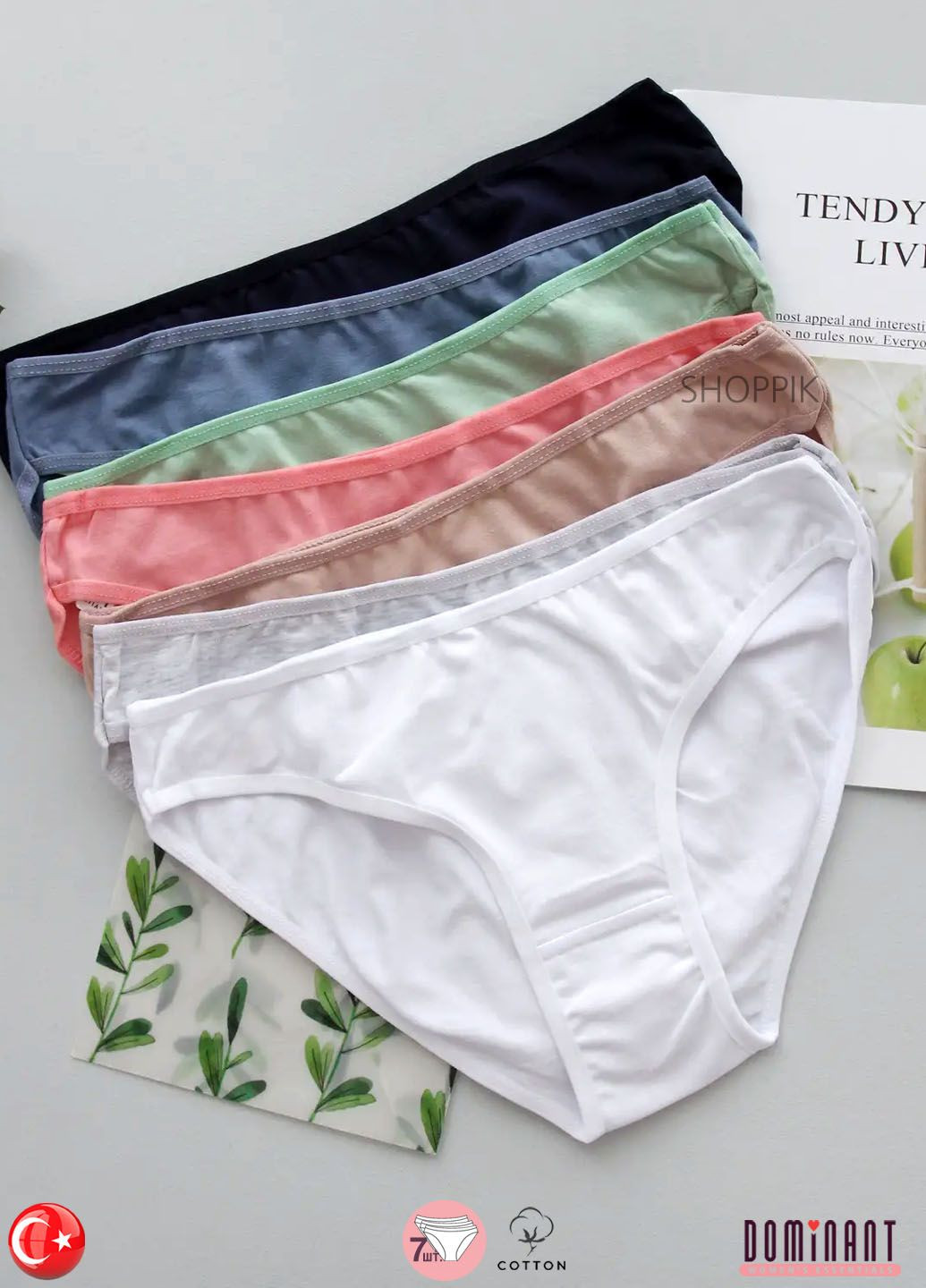 Жіночі трусики сліпи комплект 7 шт Dominant Сліп (319841910)