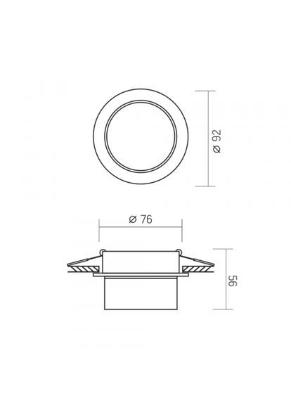 Светильник под лампу GU10 врезной Круглый Белый VLSPF11R-W (VL-SPF11R-W) Videx (305756263)