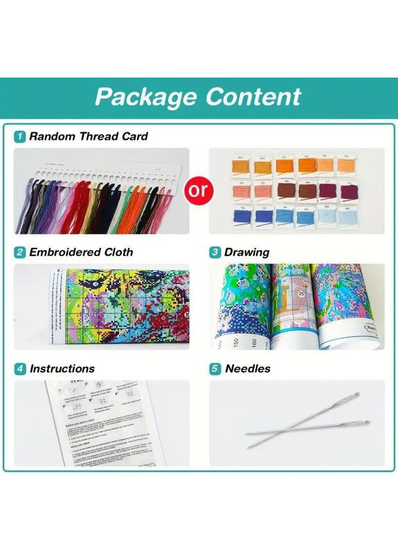 Большой набор для вышивания крестиком в 3 нити 11 в. No Brand (371813479)