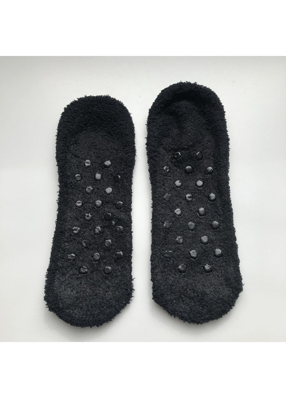 Чёрные новогодние рождественские тапочки-носки со стопперами новогодние (362135711)