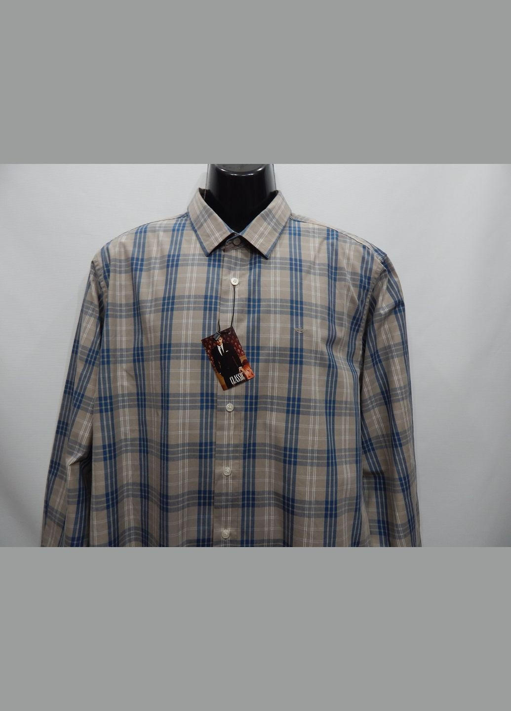 Серая кэжуал рубашка в клетку Dockers