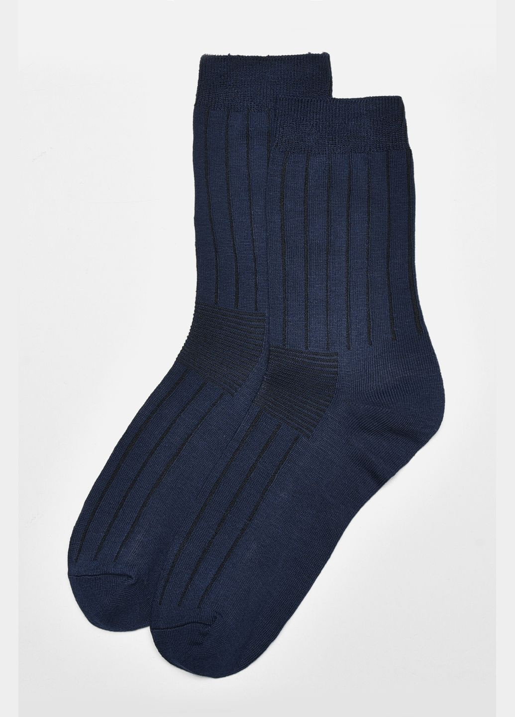 Носки мужские демисезонные темно-синего цвета размер 41-47 Let's Shop (278050243)
