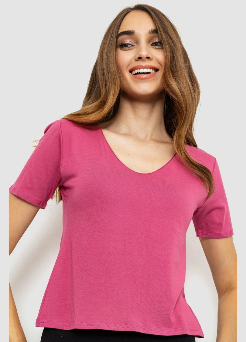 Комбінована футболка жіноча однотонна Ager 186R309