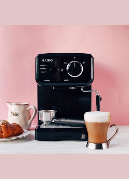 Кофеварка рожковая эспрессо MG-962 1140 Вт, кофемашина латте, кофеварка автоматическая Magio (364664065)