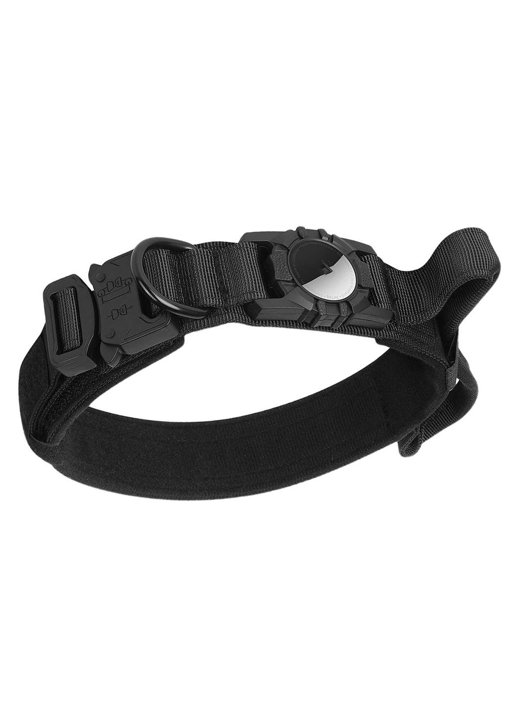 Ошейник для собак с креплением для AirTag, нейлоновый с металлической пряжкой-фастекс, Черный М (36-48см) AirPet (299915552)