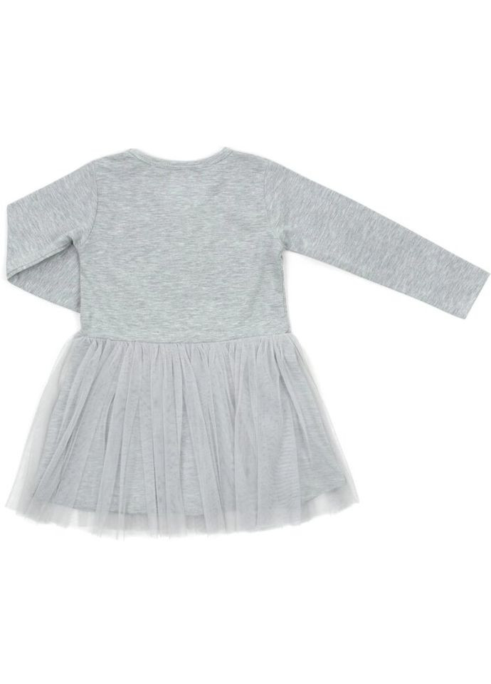 Комбинированное платье с единорогом (6738-128g-gray) Pop Fashion (300625103)