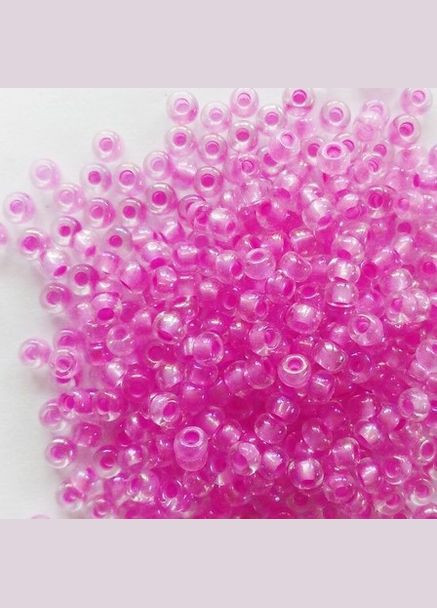 Бісер чеський Профарбований райдужни 591 / 58577 калібр 10/0 Рожевий Упаковка 5 грам Preciosa (316918067)