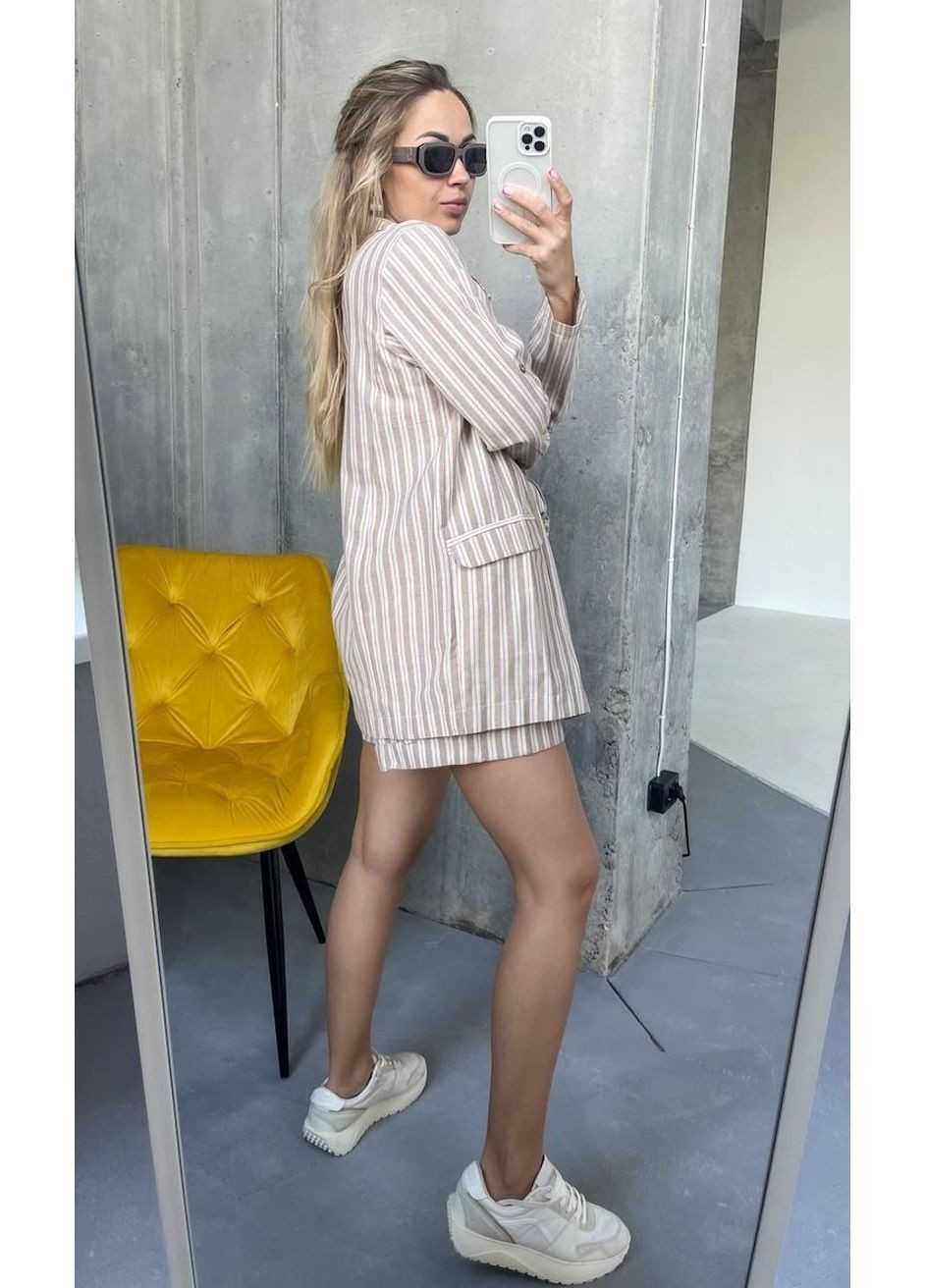 Костюм (шорты, пиджак), цвет Бежевый. Fashion (365072333)