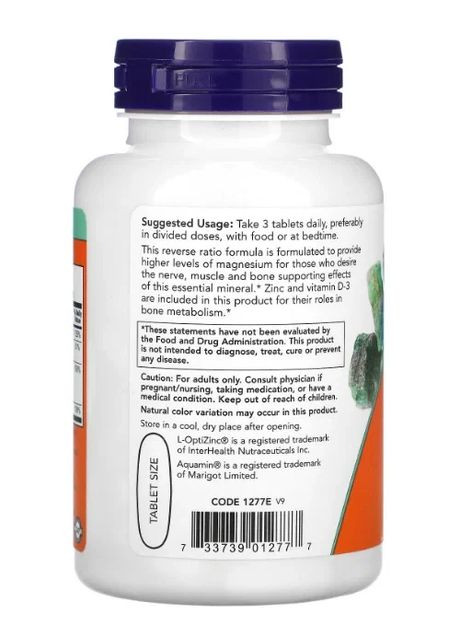 Магній і кальцій Magnesium & Calcium 100 таблеток Now Foods (392475737)