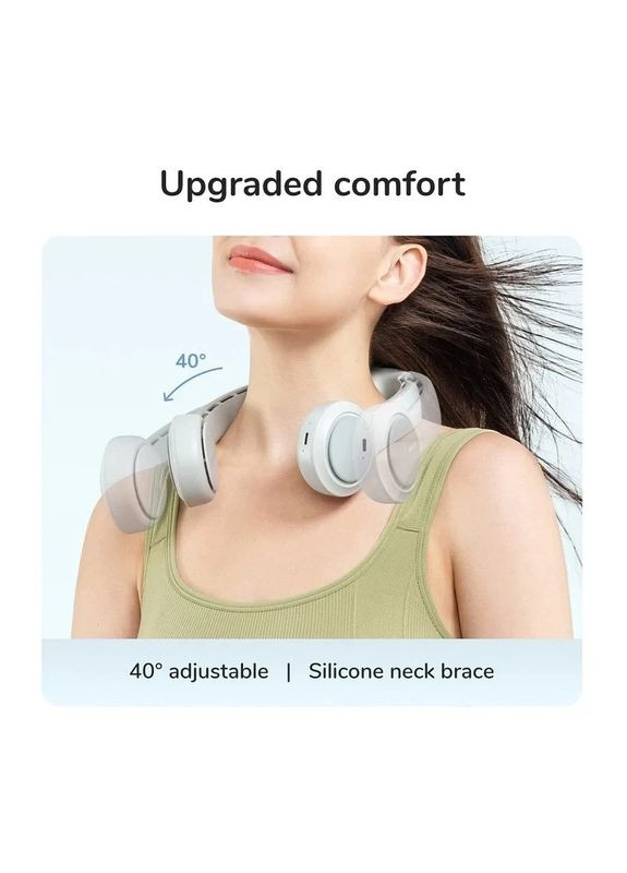 Вентилятор на шею FA31 5 Вт портативный с аккумулятором 4500 мАч + 4 режима обдува JISULIFE (331770970)