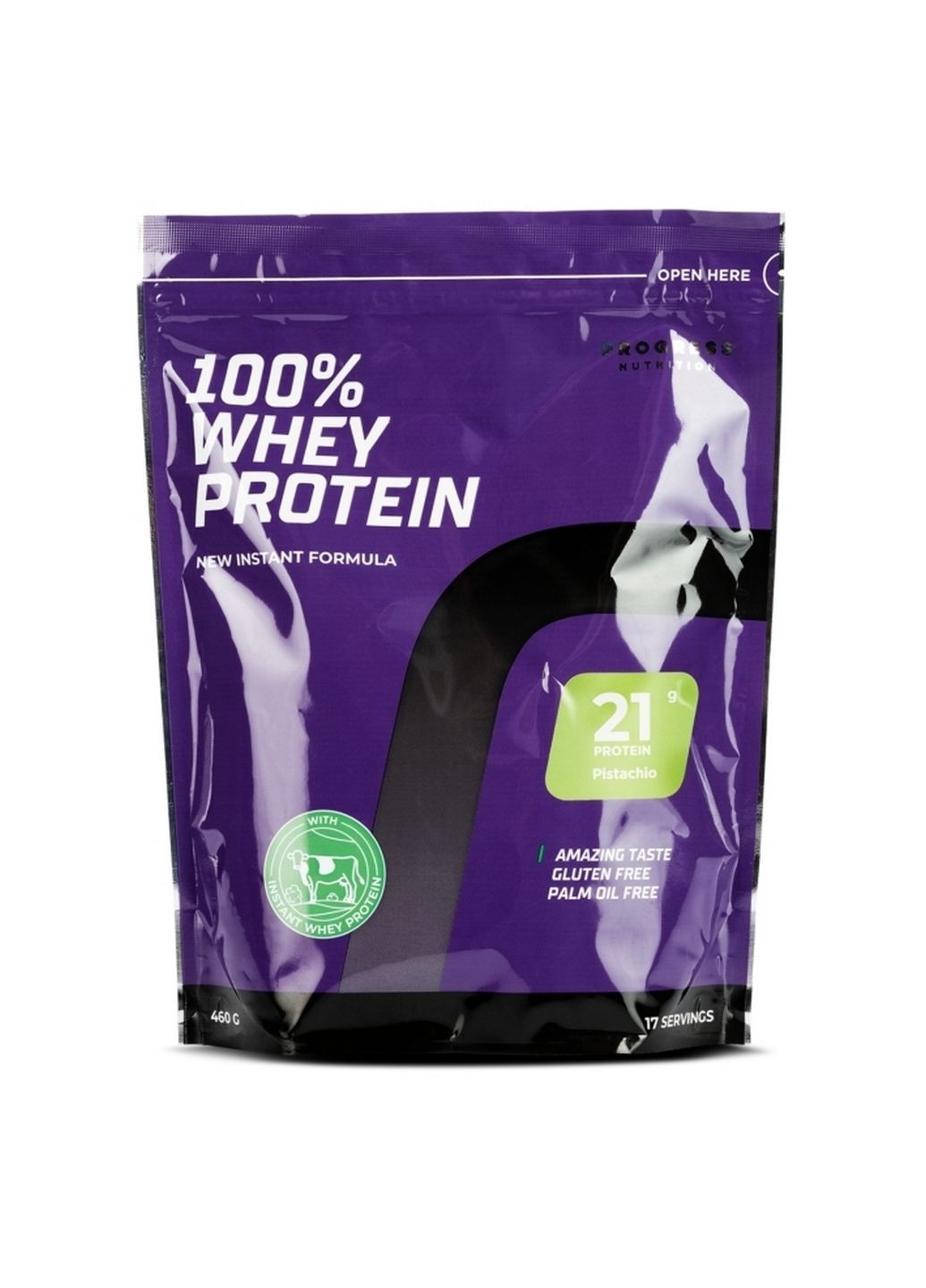 Протеїн 100% Whey Protein, 460 грам Фісташка Progress Nutrition (293478682)