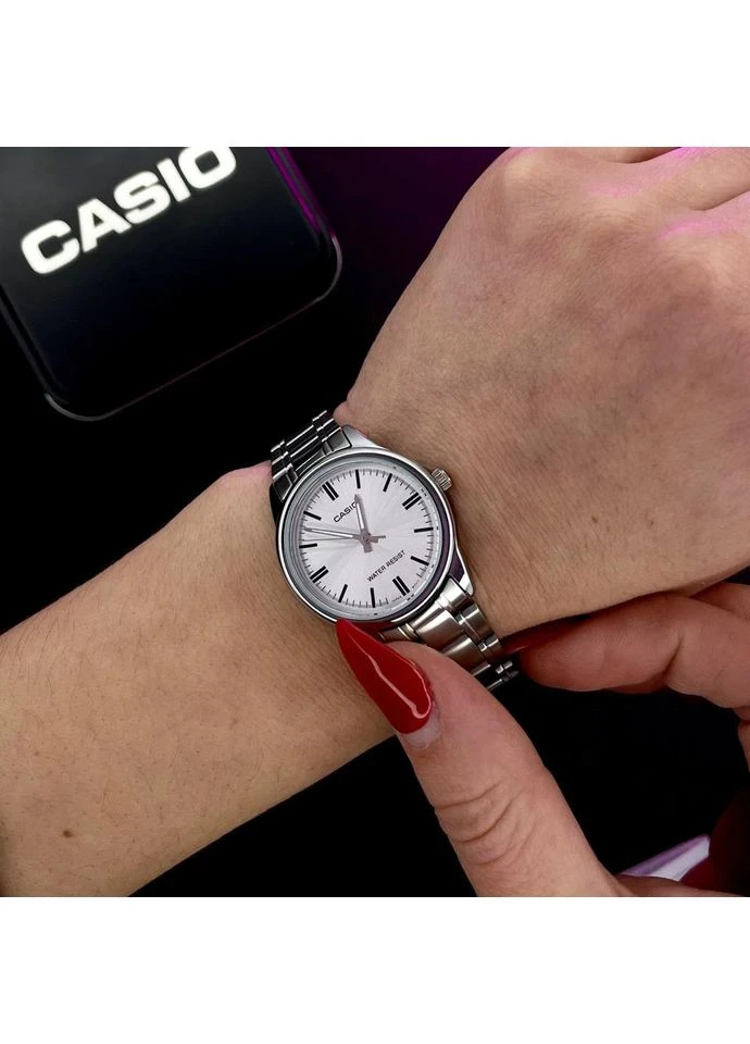 Женские часы LTP-V005D-7A, кварцевые, стальной браслет, WR 30 м Casio (402865897)