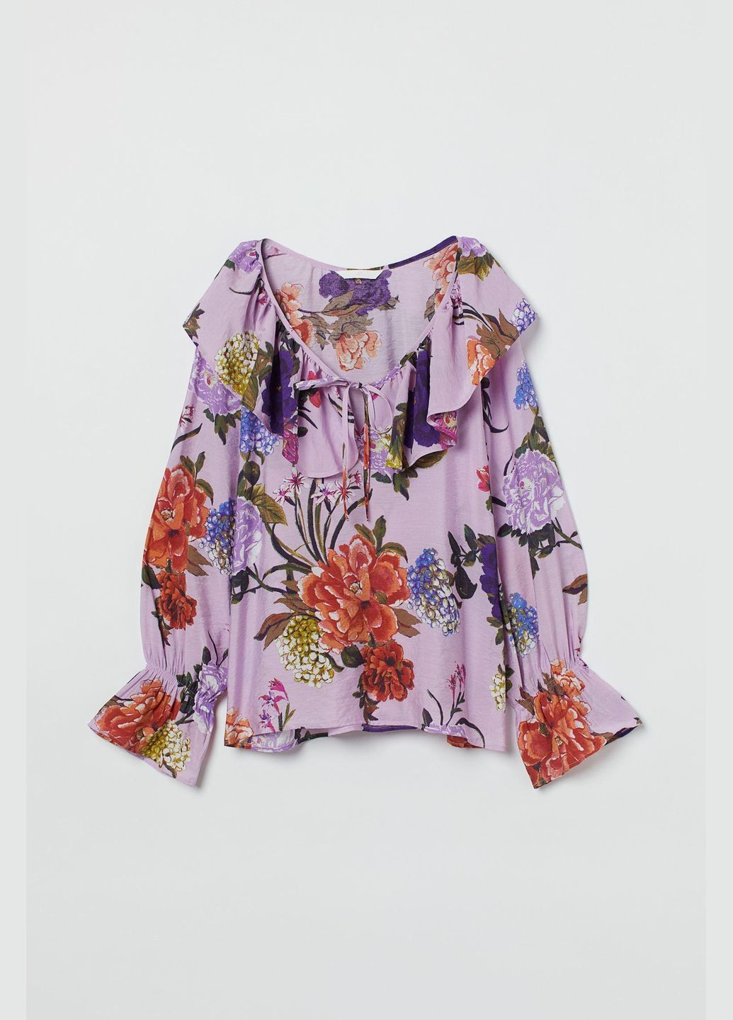 Сиреневая блуза демисезон,сиреневый в узоры, H&M
