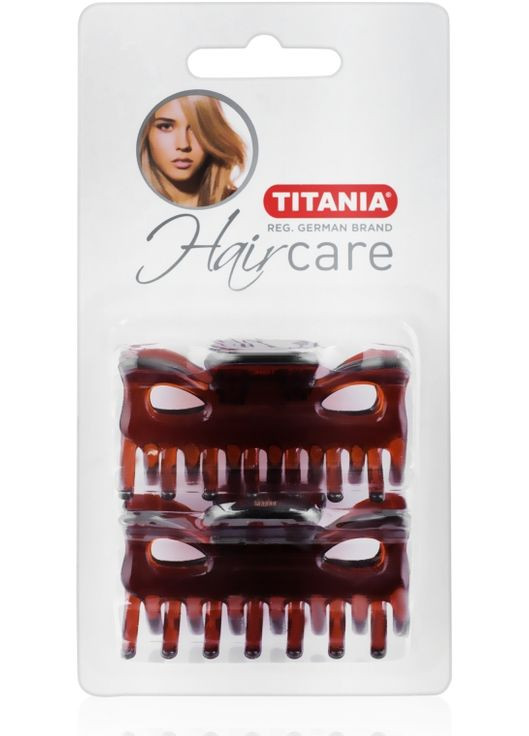 Зажим для волосся, 6 см, 2 шт, коричневий 2шт (274591-27341914) Titania (368632910)