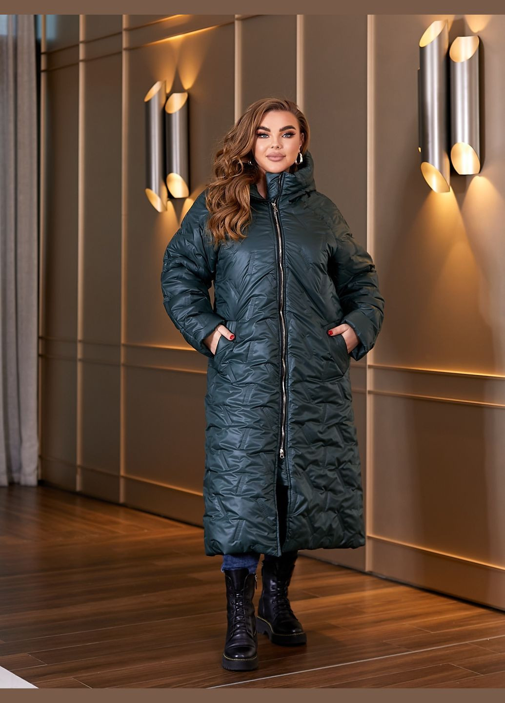 Изумрудная зимняя зимняя куртка-пальто куртка-пальто No Brand