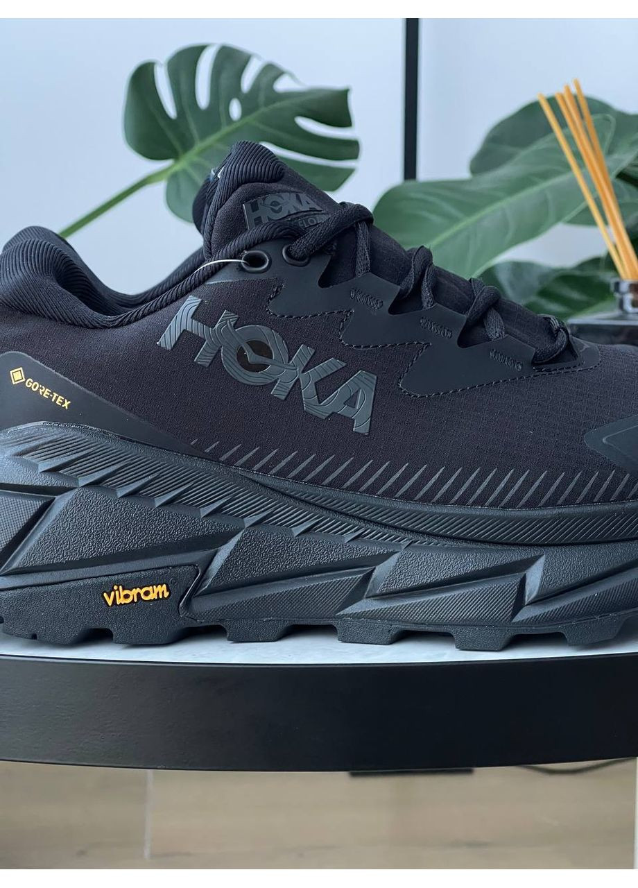 Чорні Осінні кросівки чоловічі hoka skyline-float x gore-tex black | хока скайлайн-флоат чорні No Brand