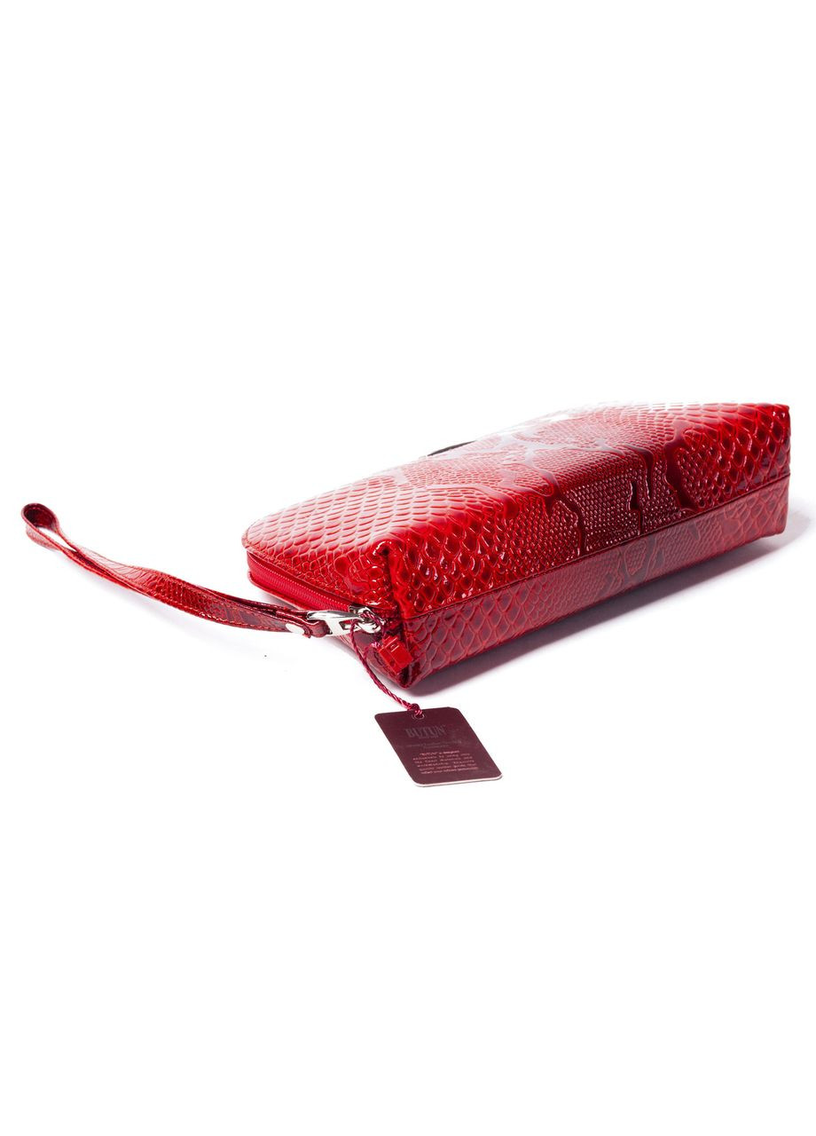 Жіноча косметичка 657-008-006 червона шкіряна "під рептилію" Butun (282841641)