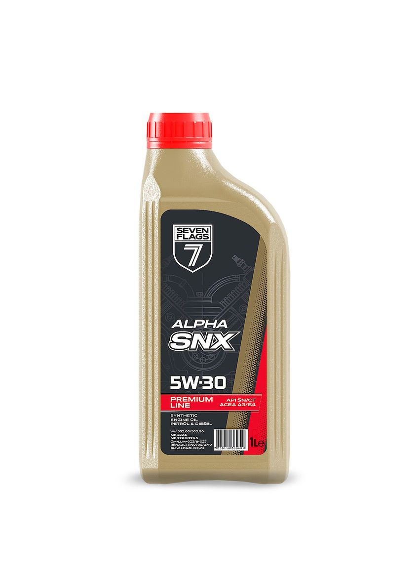Автомобильное моторное масло Premium Line 5W-30 1л 7350118360491 7Flags (365966338)