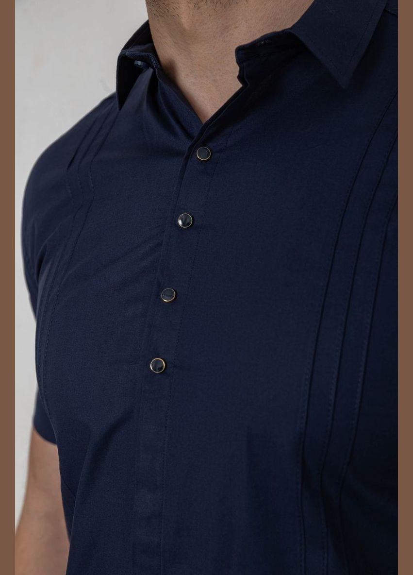 Сорочка чоловіча однотонна, колір темно-синій, 214R7011 Ager (341309233)