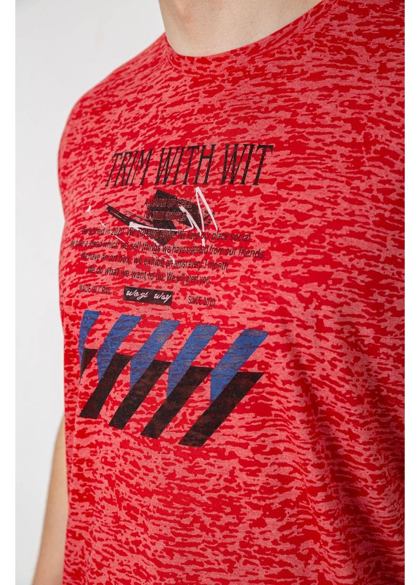 Красная футболка мужская с принтом Sport Line