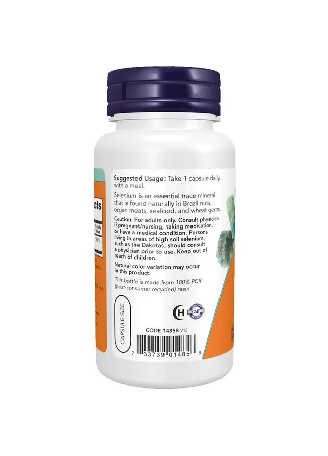 Селен без дріжджів Selenium 200 мкг 90 капсул Now Foods (361114468)