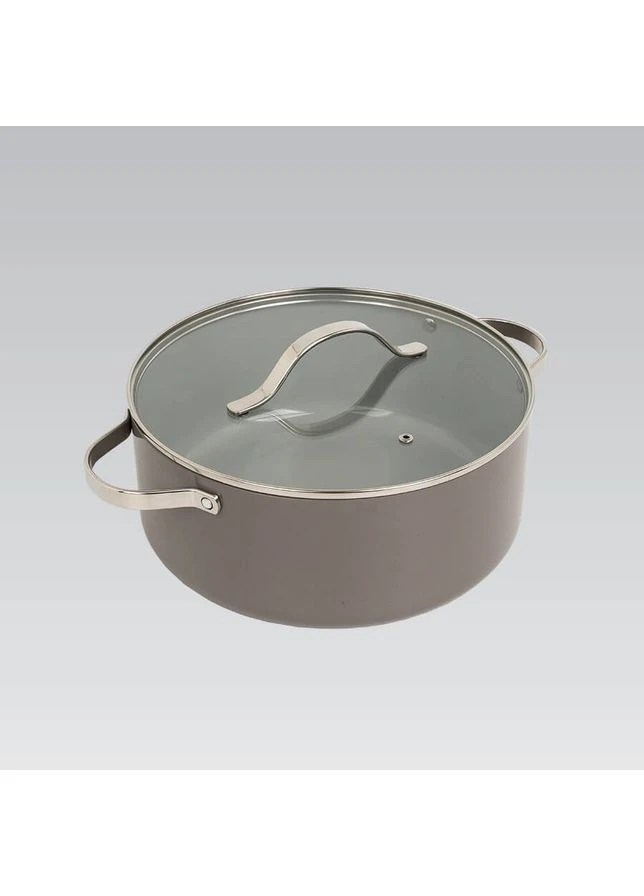 Кастрюля с крышкой MR-4009-24 4.1 л 24 см бежевая Maestro (349221235)