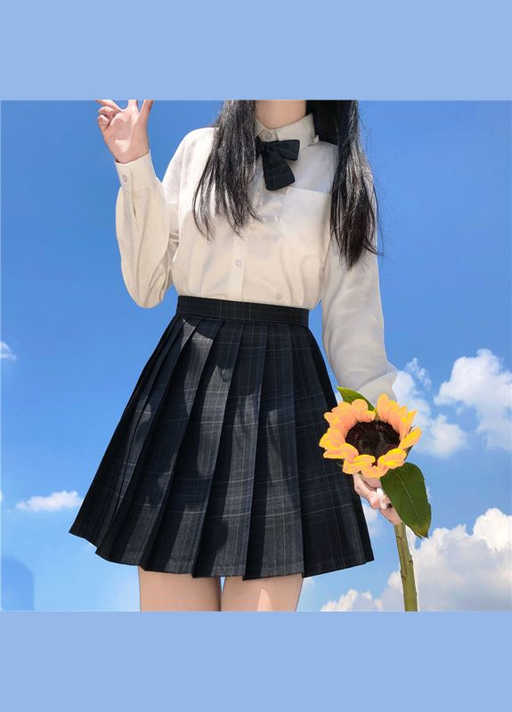 Спідниця шкільна у клітинку чорна No Brand (307930689)