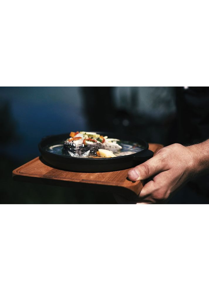 Сковорода порційна HoReCa 14 см із підставкою Black (H1425-D) Brizoll (314765997)