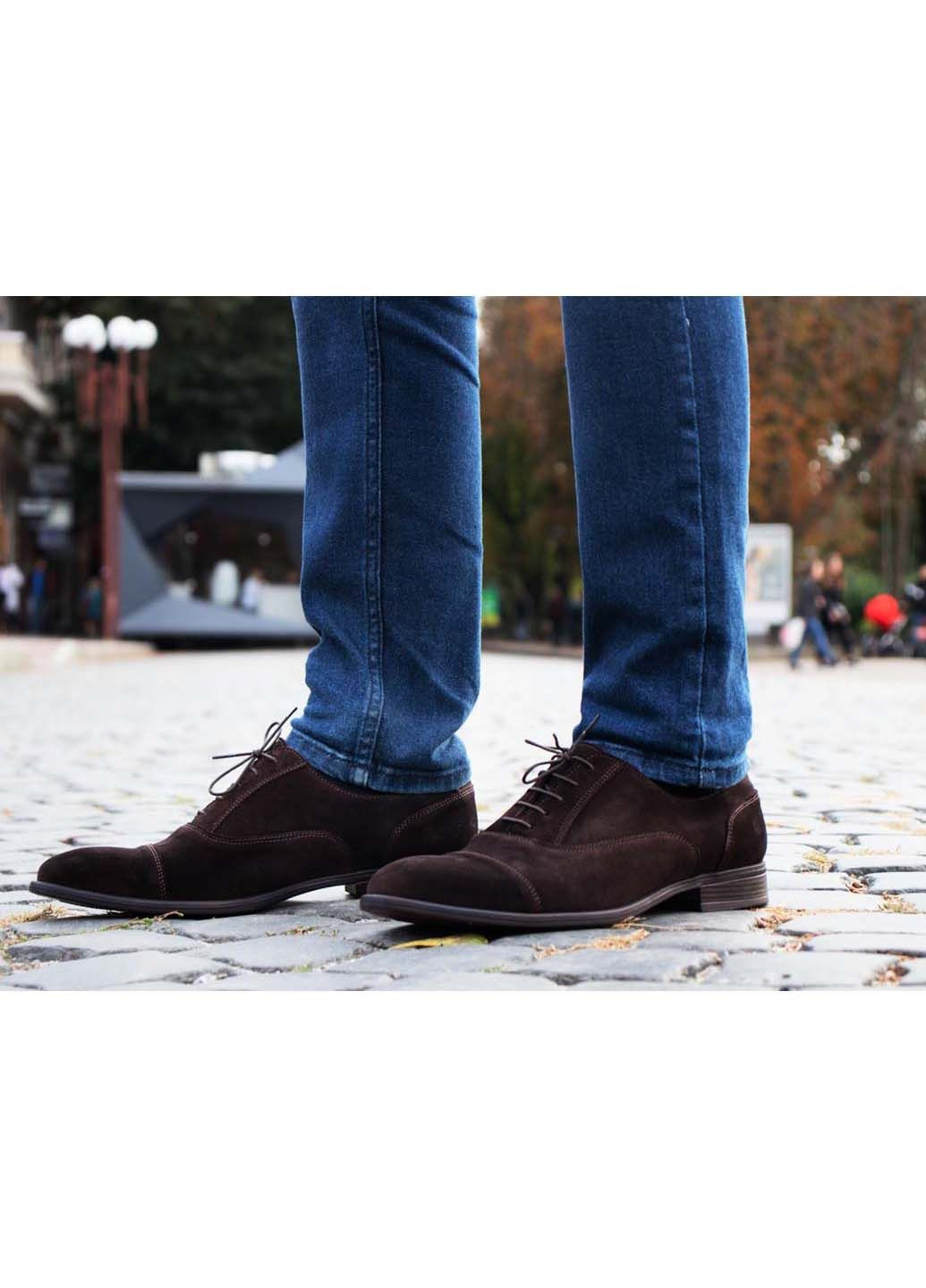 Коричневые кэжуал туфли оксфорды Ikos на шнурках