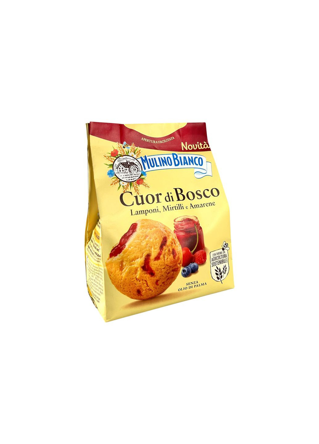 Печиво з ягідним джемом cuor di bosco, 300 г Mulino Bianco (369144635)