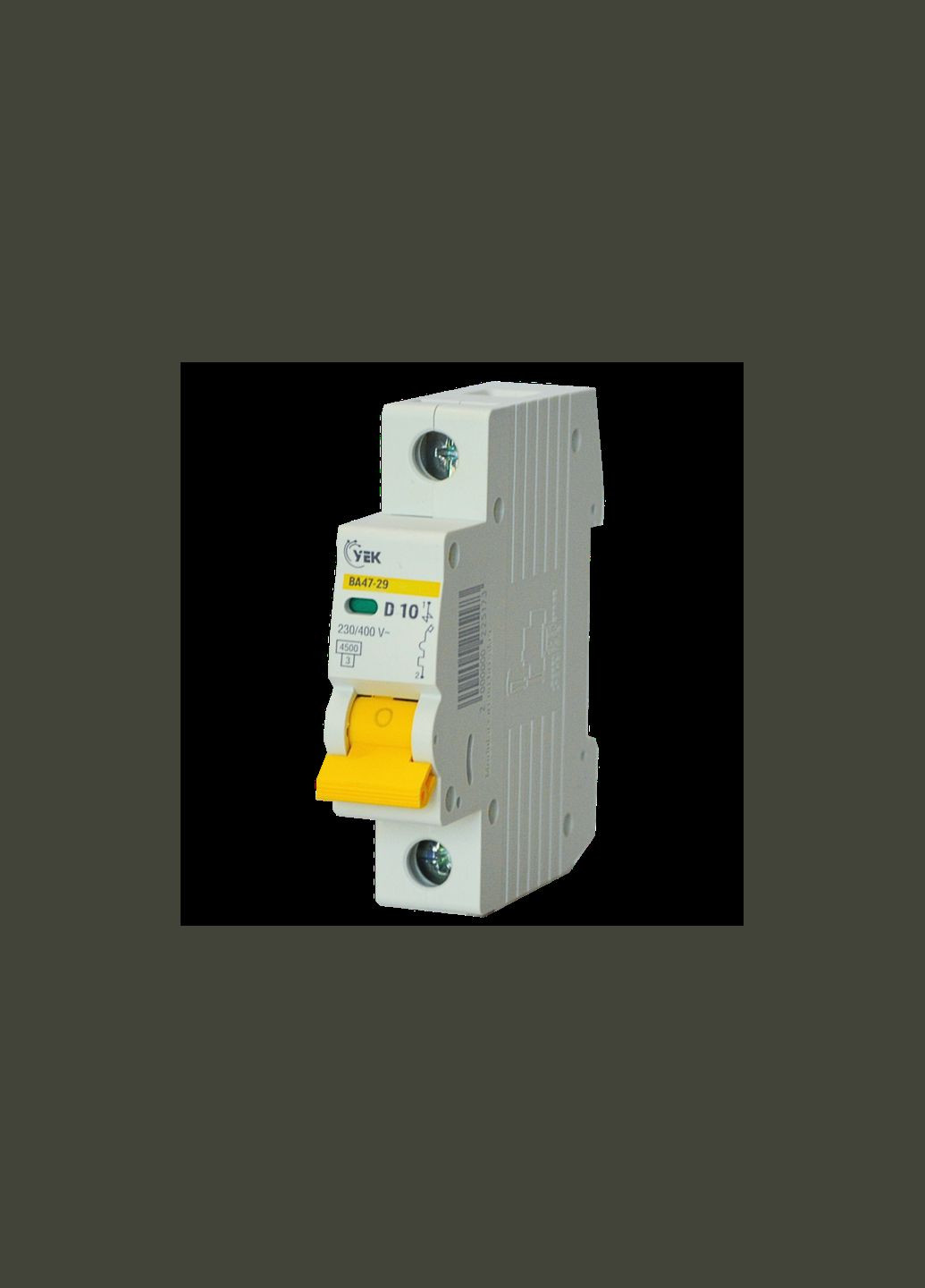 Автоматический выключатель 1P 10A 4,5кА "D" [MVA20-1-010-D-U] ВА47-29 UEC (337153604)