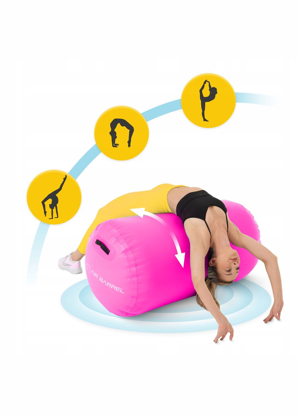Повітряна бочка для гімнастики Air Barrel 100 x 75 см Pink (P-5905973405485) 4FIZJO (338098023)