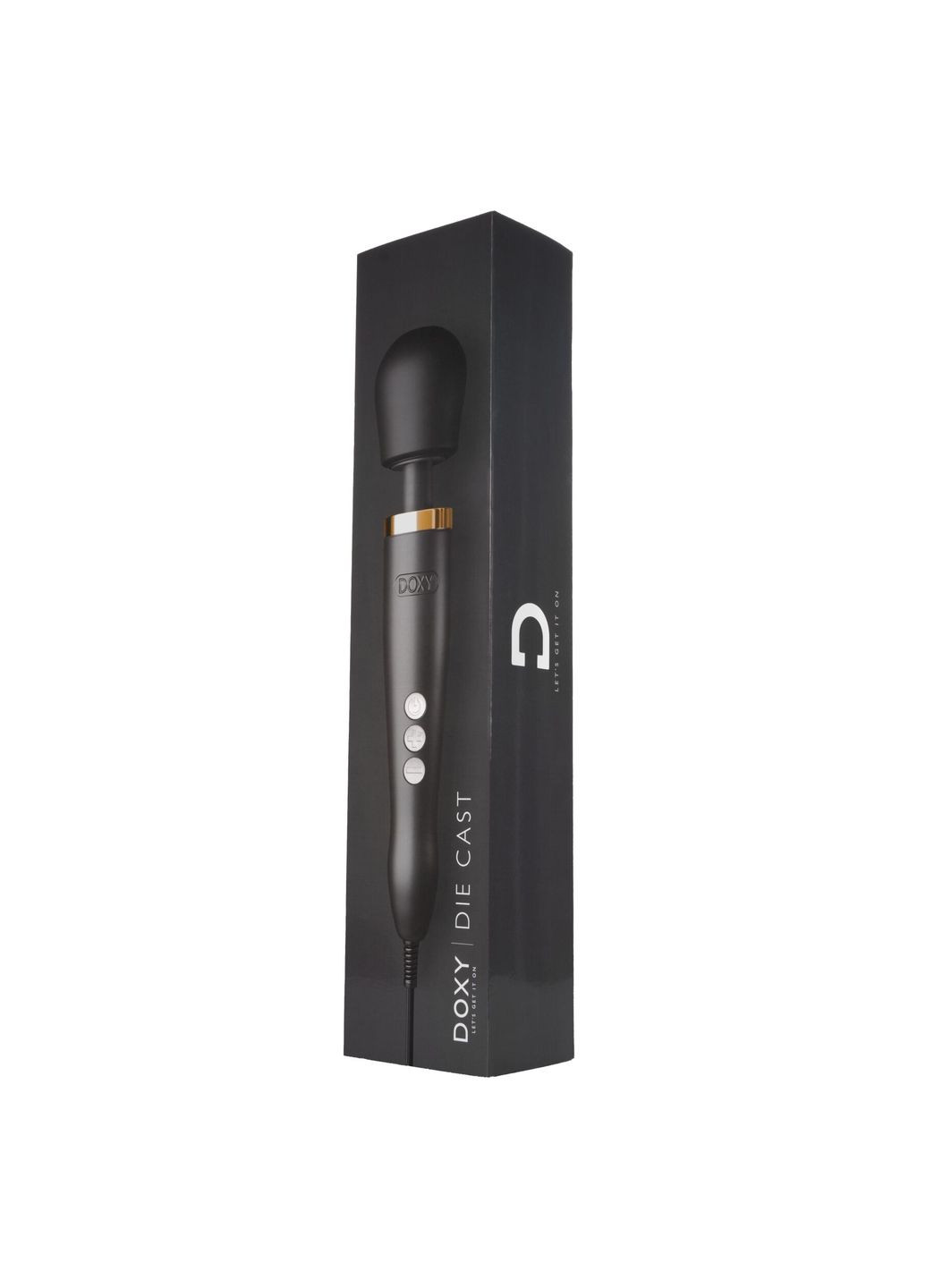 Преміальний вібромасажер Die Cast матово-чорний, з покриттям із 24-каратного золота Doxy (334344043)