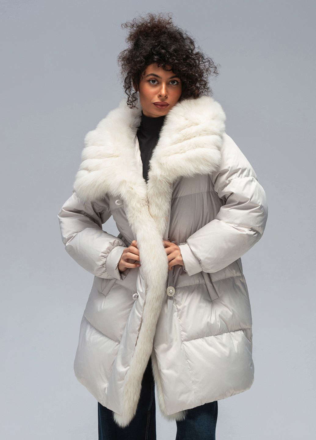 Молочный зимний Пуховик Vo-tarun