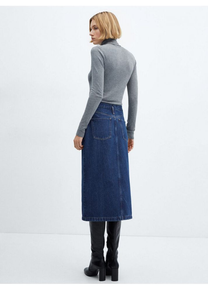 Синяя джинсовая юбка 67090440 Mango
