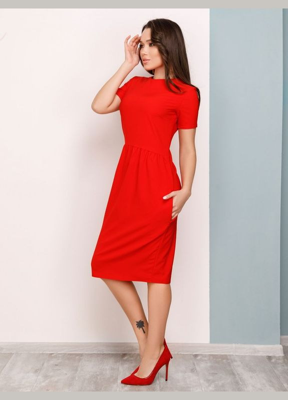 Красное деловое женские платья 12491 ISSA PLUS