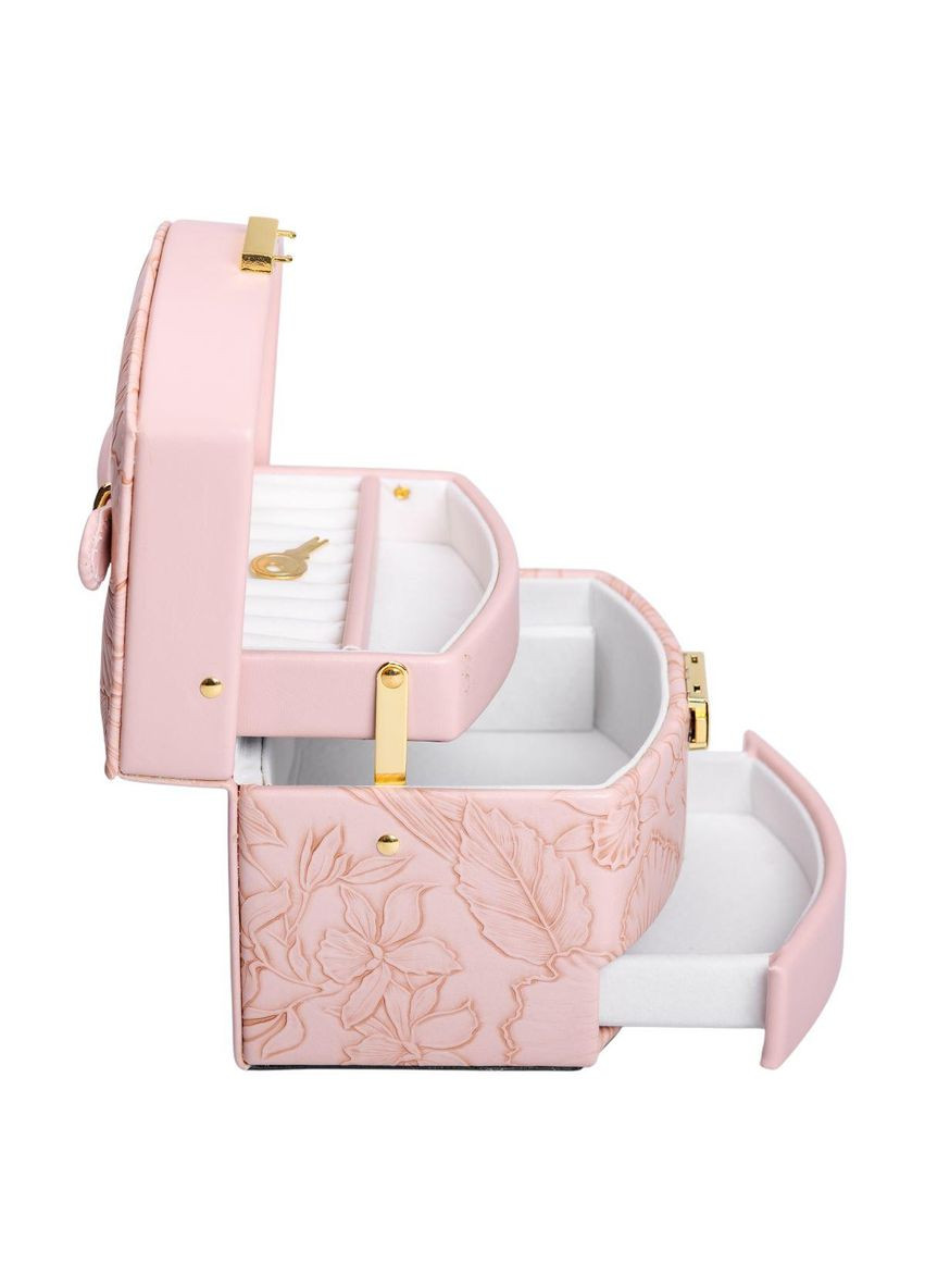 Шкатулка для украшений из эко кожи 3 яруса с замком органайзер для ювелирных изделий HP-5-23P Yiwu (370800232)