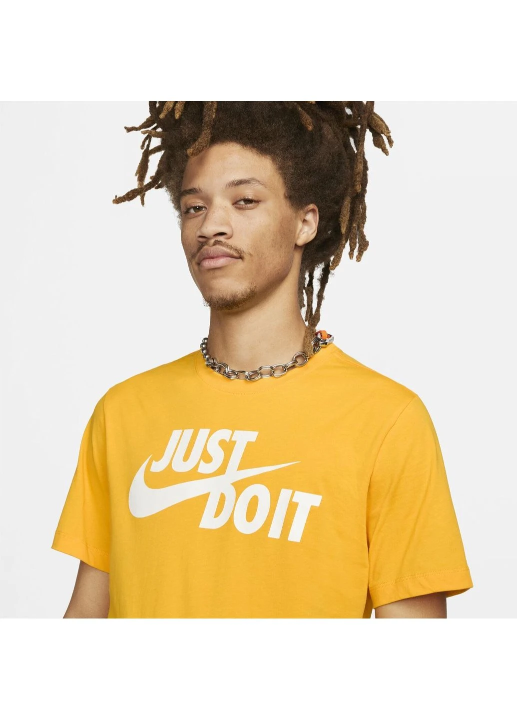 Желтая футболка nsw tee just do it swoosh желтая ar5006-740 Nike