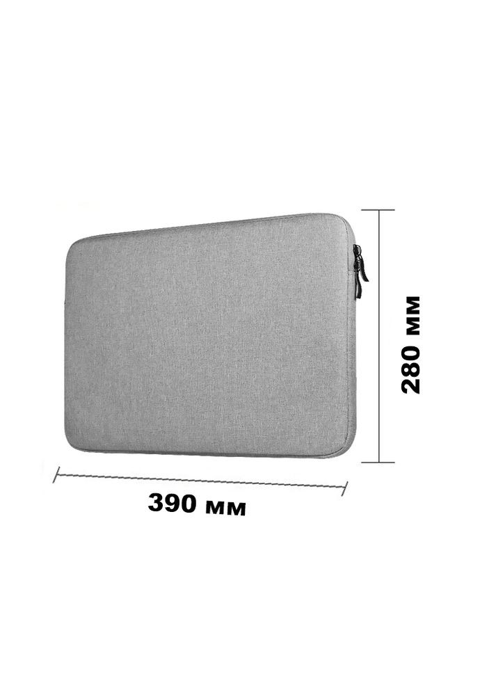 Чохол для ноутбука Dongguan Weimei ВМ-QBND-04-03 14.1"/15.4" Світло-сірий No Brand (317565276)