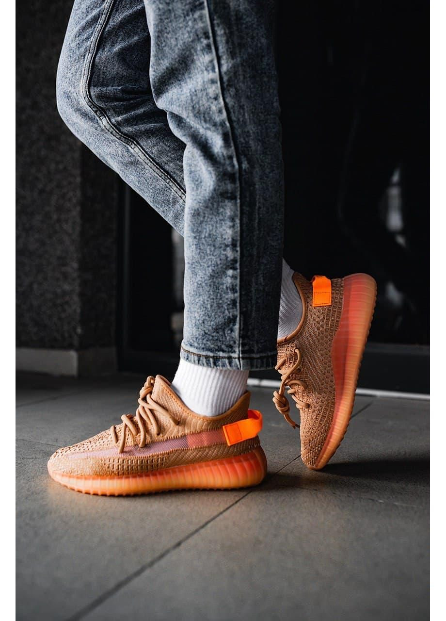 КРОСІВКИ ЖІНОЧІ ADIDAS YEEZY BOOST 350 V2 CLAY АДІДАС ІЗІ БУСТ No Brand помаранчеві демісезони (368857892)