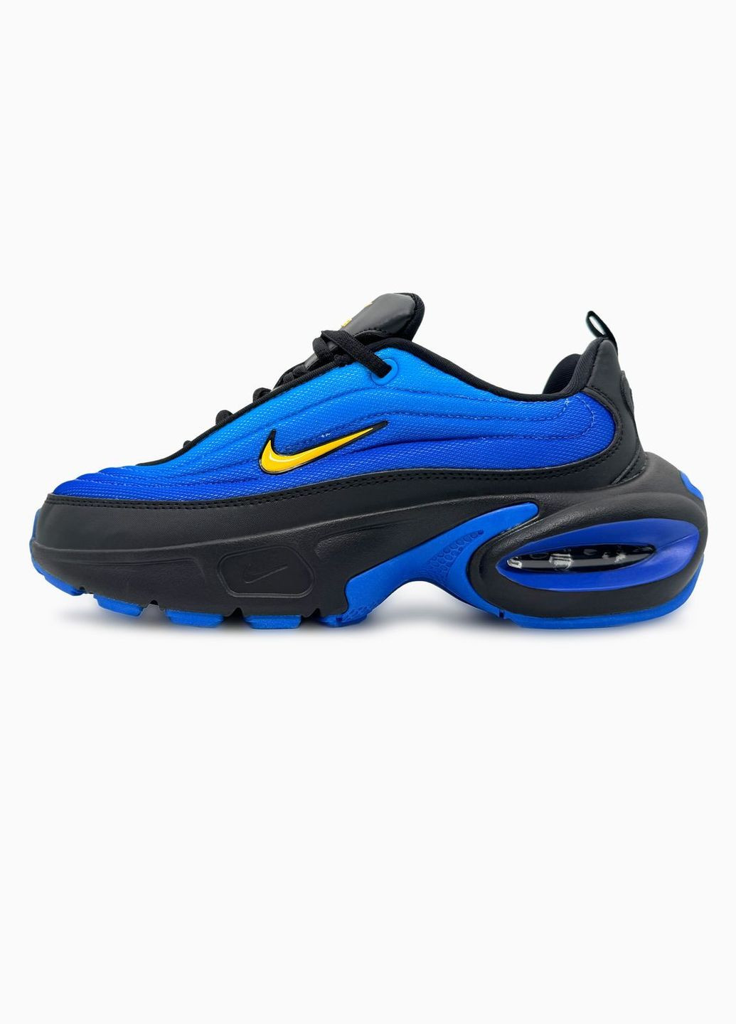 Синие демисезонные кроссовки мужские nike blue/black/yellow No Brand Air Max Portal
