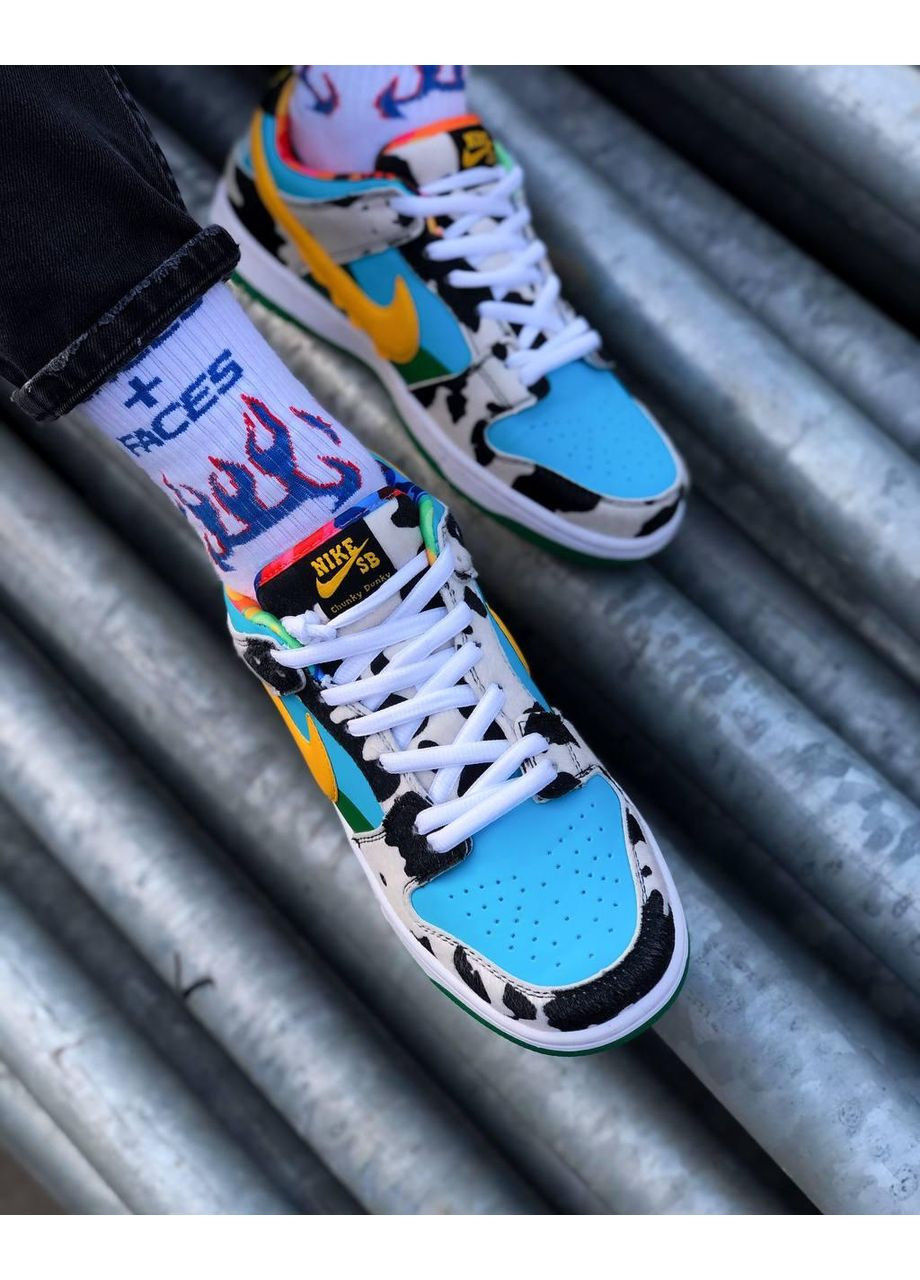 Цветные демисезонные кроссовки мужские nike sb dunk ben & jerrys найк сб данк No Brand