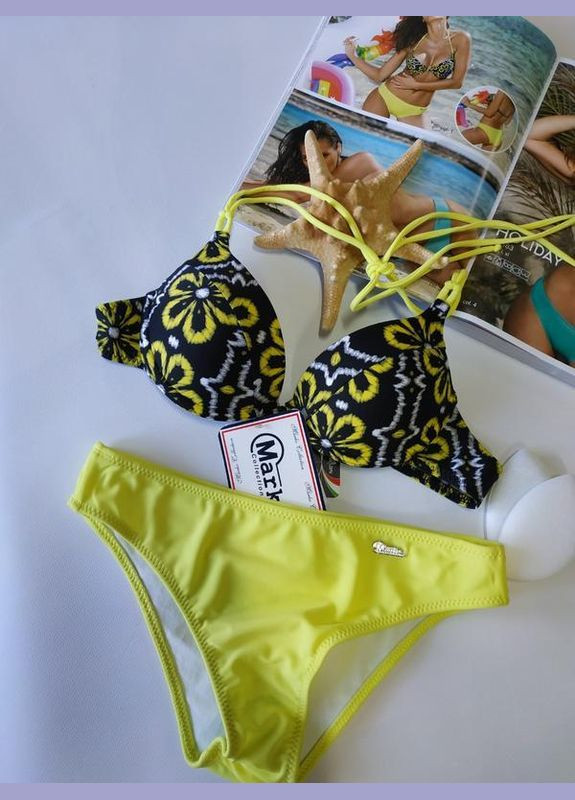 Комбинированный летний стильный раздельный капальник с формованной чашкой размер с. марко 583 марко Marko