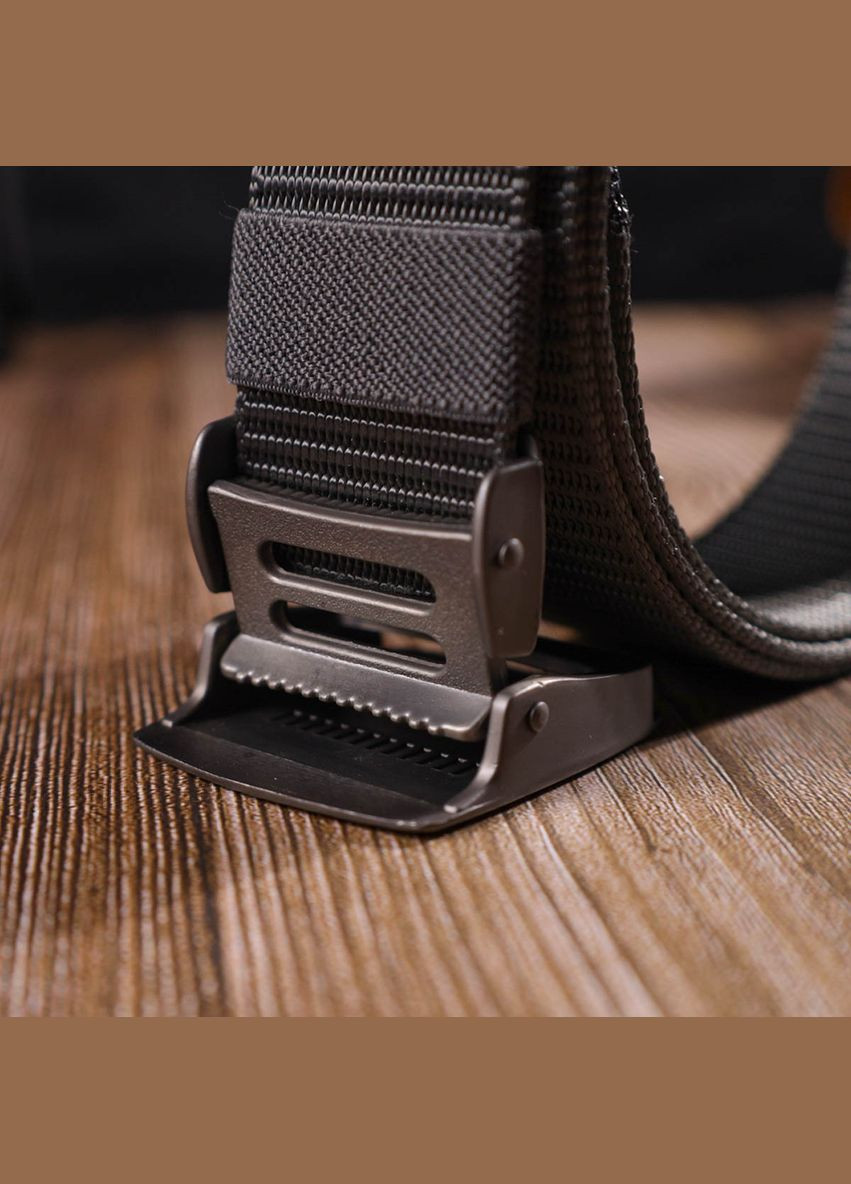 Практичний чоловічий ремінь з металевою пряжкою з текстилю 20597 Vintage (337353093)