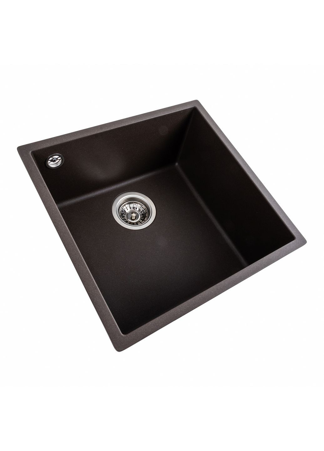 Гранітна мийка для кухні 4040 RUBA матова темна скеля Platinum (269795738)