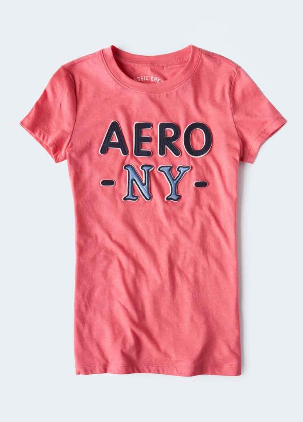 Розовая летняя футболка a0208w Aeropostale