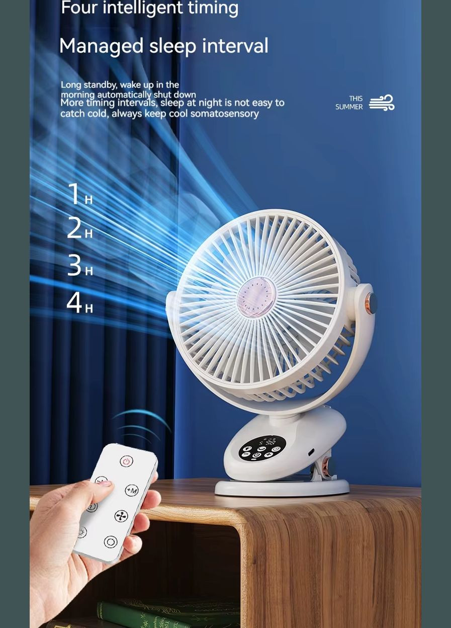 Портативний вентилятор F2 White 4000 mAh VHG (336543404)