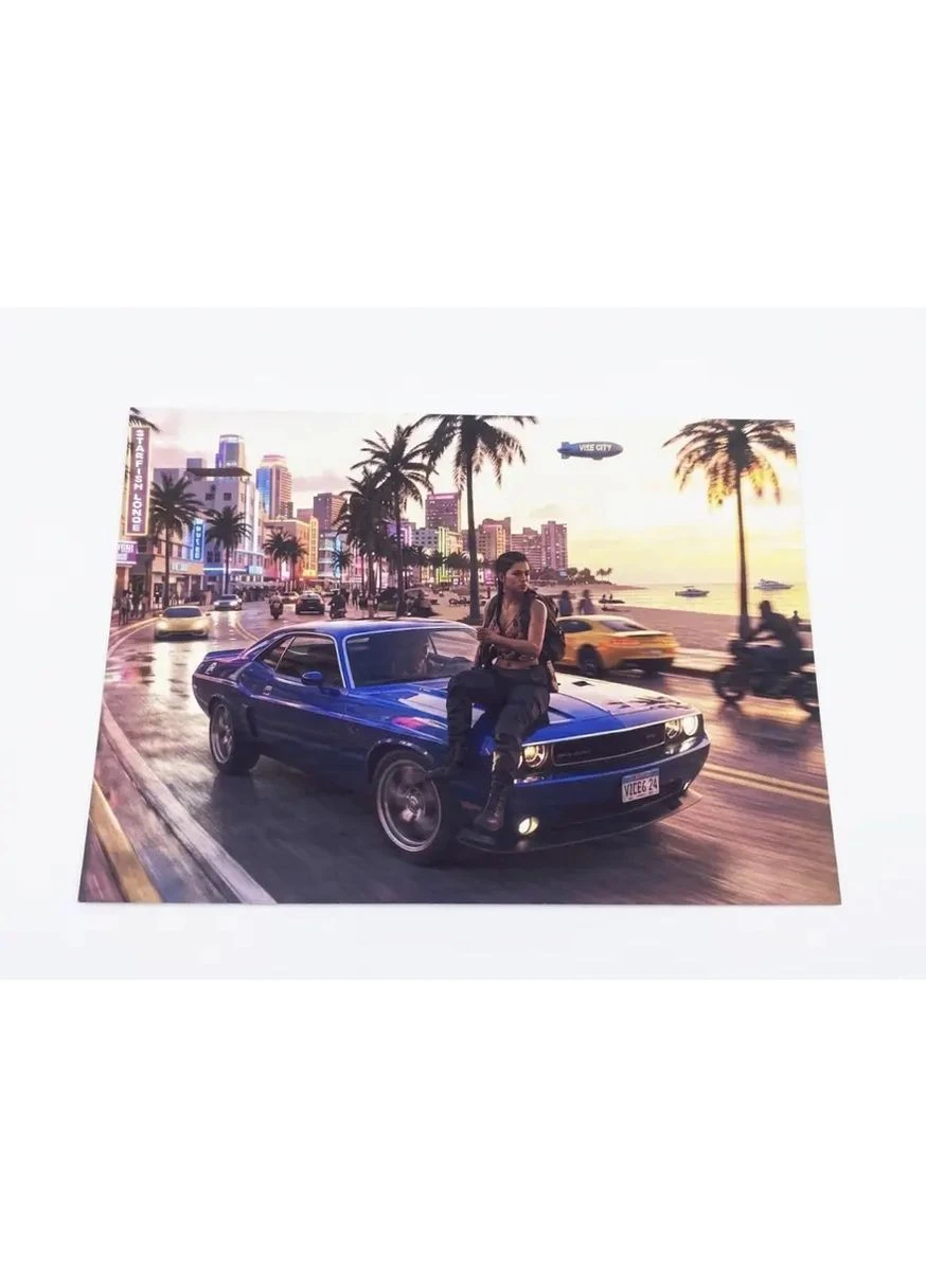 Металлический постер GTA 6 (20х29 см) + магнитное крепление No Brand (398829375)